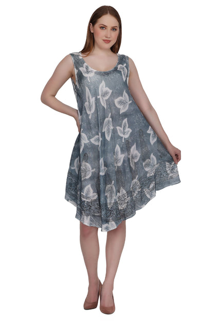 Batik Leaf Print Dress 422133 / 442133