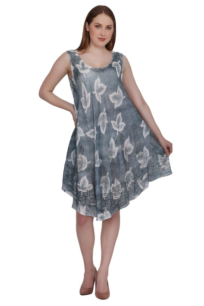 Batik Leaf Print Dress 422133 / 442133