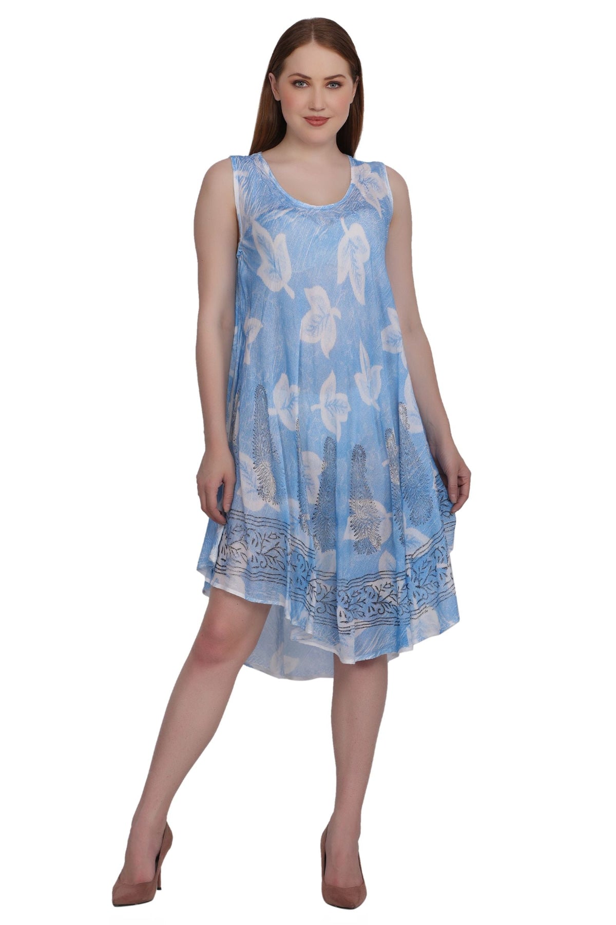 Batik Leaf Print Dress 422133 / 442133