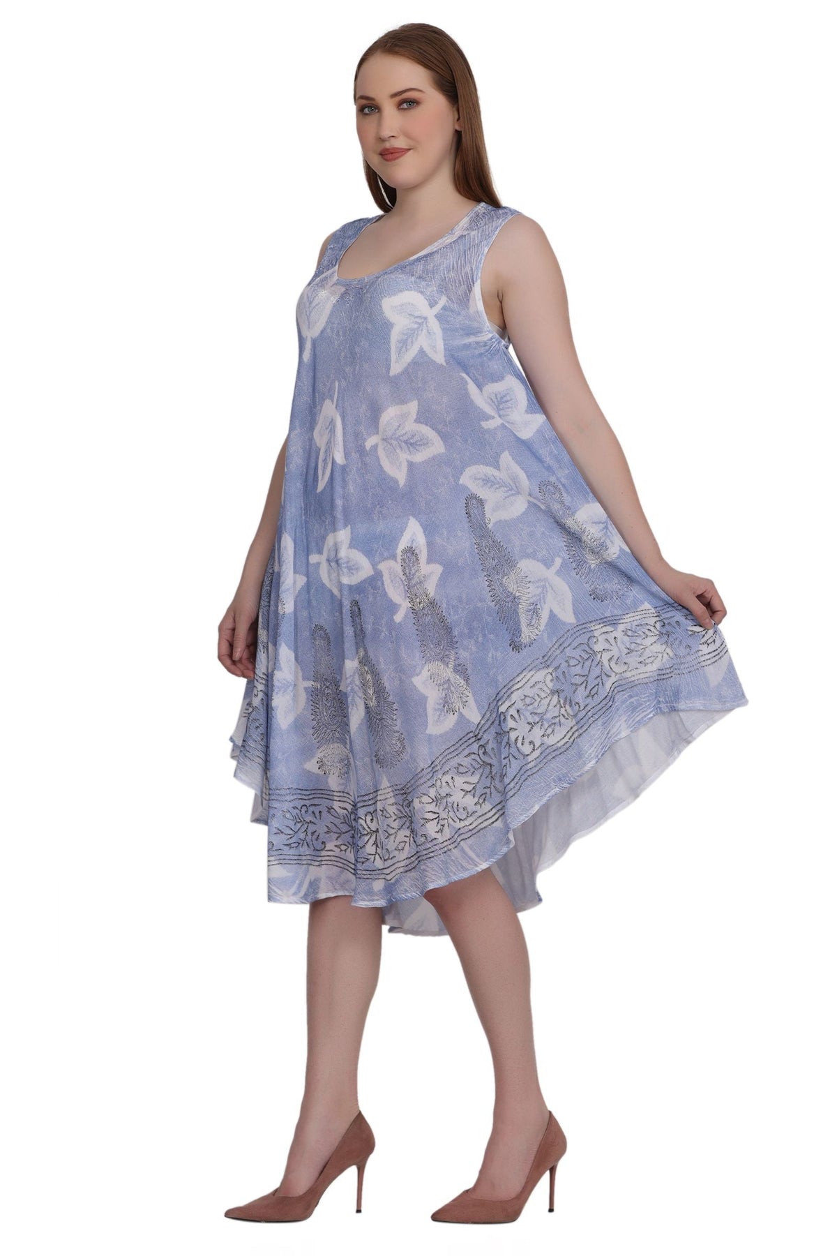 Batik Leaf Print Dress 422133 / 442133