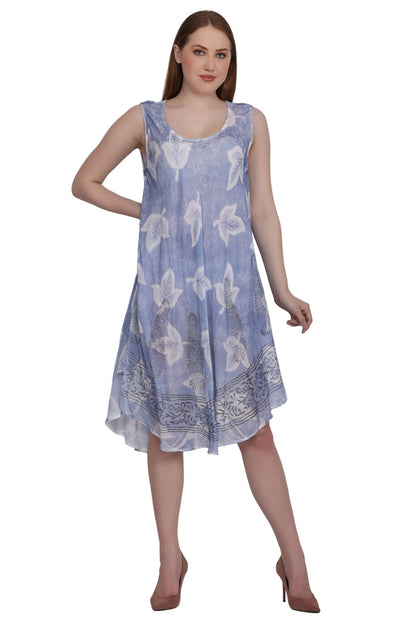 Batik Leaf Print Dress 422133 / 442133