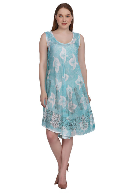 Batik Leaf Print Dress 422133 / 442133