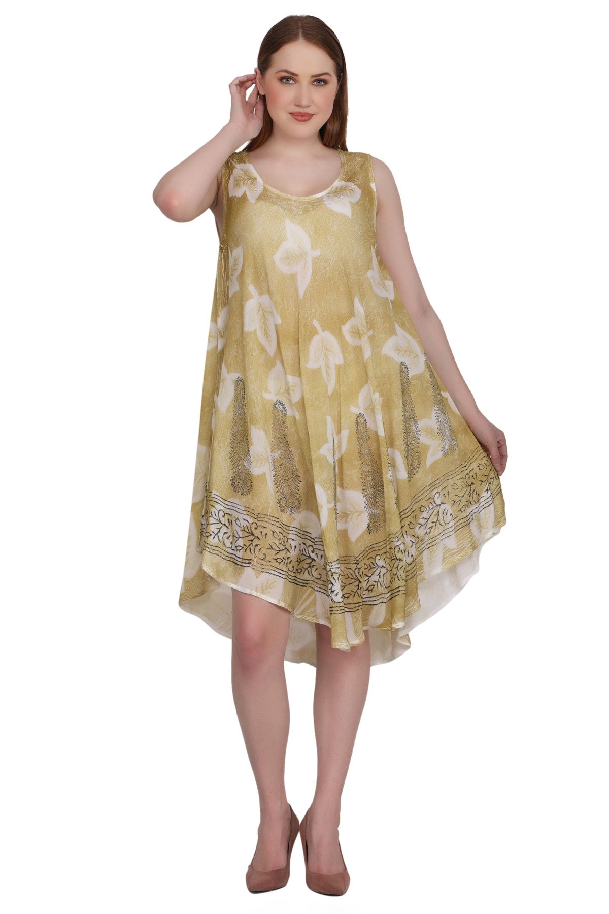 Batik Leaf Print Dress 422133 / 442133