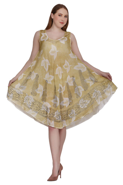 Batik Leaf Print Dress 422133 / 442133