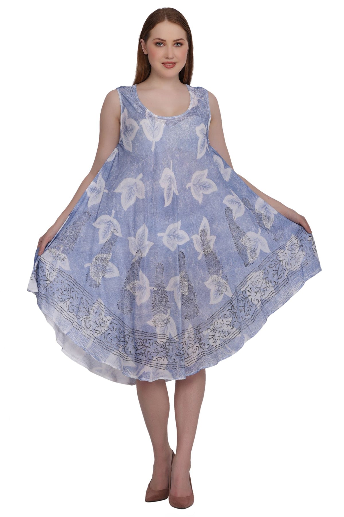 Batik Leaf Print Dress 422133 / 442133