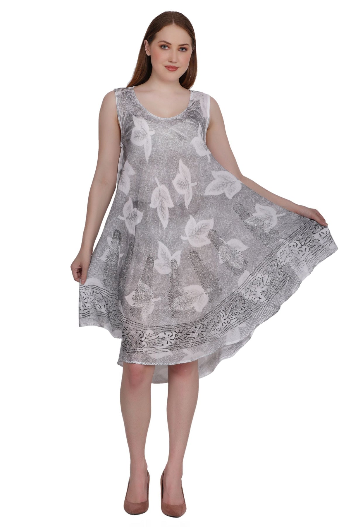 Batik Leaf Print Dress 422133 / 442133