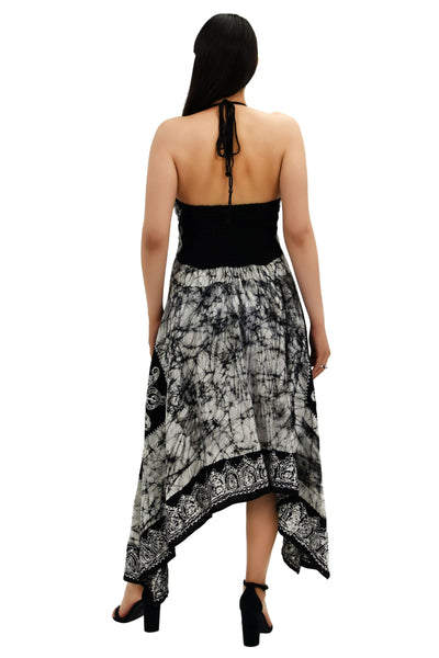 Batik Scarf Dress Elastic Back 1458