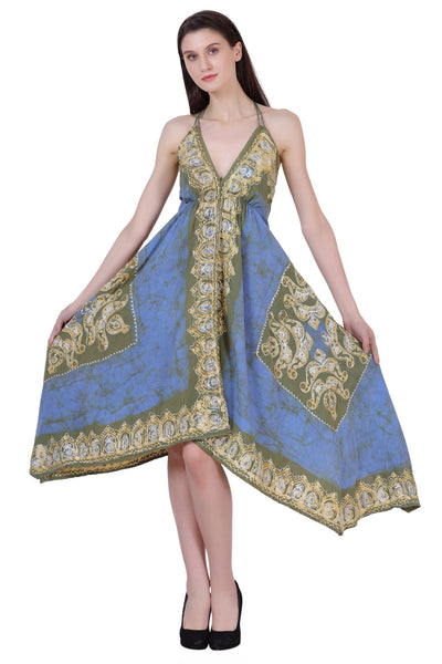 Batik Scarf Dress Elastic Back 1458