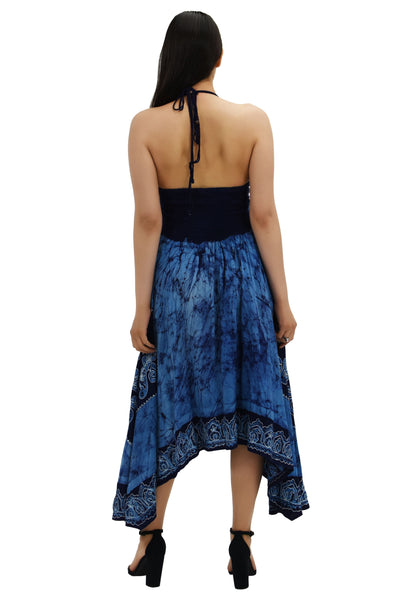 Batik Scarf Dress Elastic Back 1458