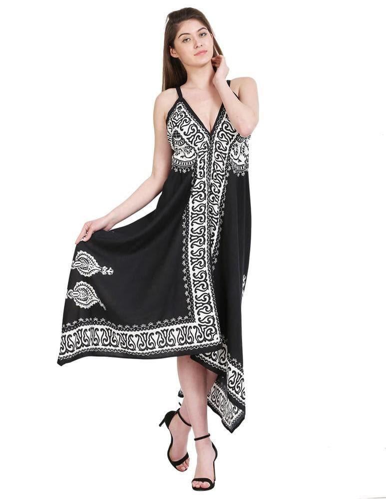 Block Print Batik Scarf Dress 1924 - Advance Apparels Inc