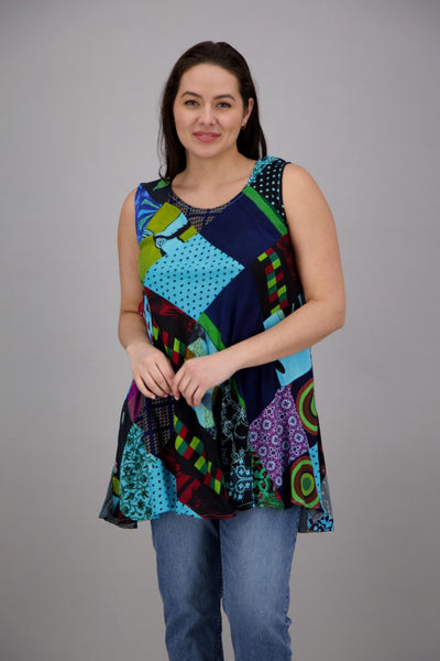 Bohemian Patchwork Umbrella Dress PAT-3268