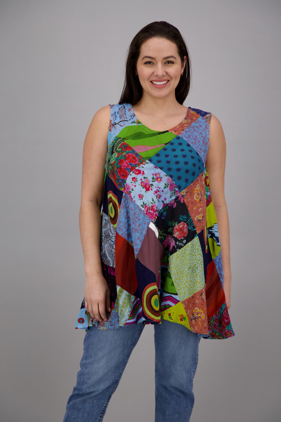 Bohemian Patchwork Umbrella Dress PAT-3268