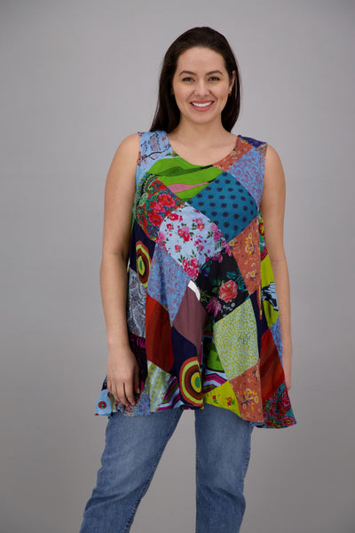 Bohemian Patchwork Umbrella Dress PAT-3268