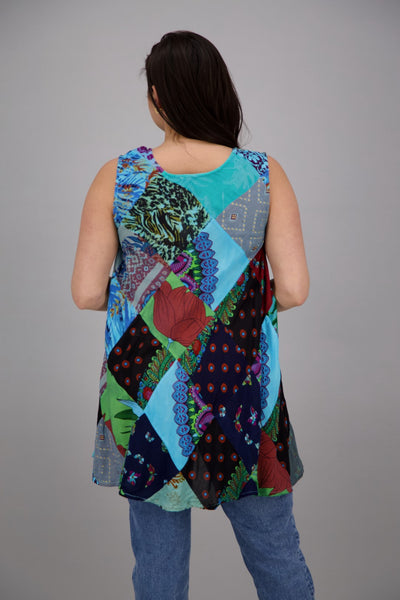 Bohemian Patchwork Umbrella Dress PAT-3268