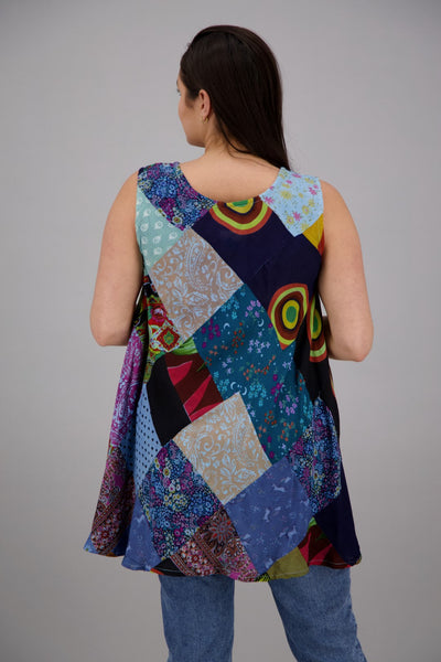 Bohemian Patchwork Umbrella Dress PAT-3268