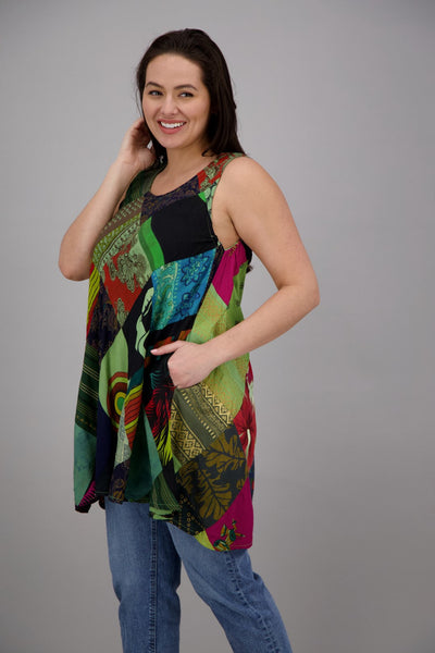 Bohemian Patchwork Umbrella Dress PAT-3268