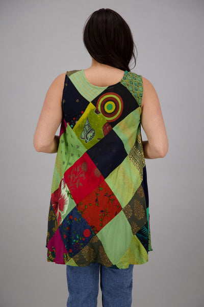 Bohemian Patchwork Umbrella Dress PAT-3268