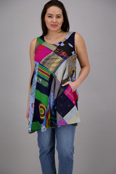 Bohemian Patchwork Umbrella Dress PAT-3268