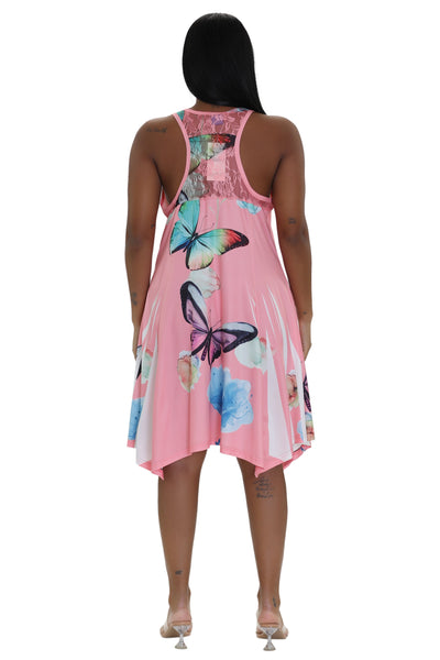 Butterfly Print Dress 21237