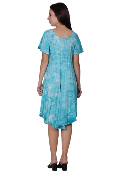 Cap Sleeve Tie Dye Dress 482165-SLVD