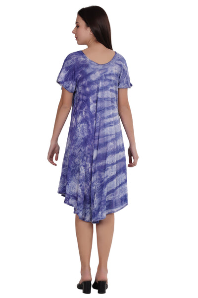 Cap Sleeve Tie Dye Dress 482165-SLVD