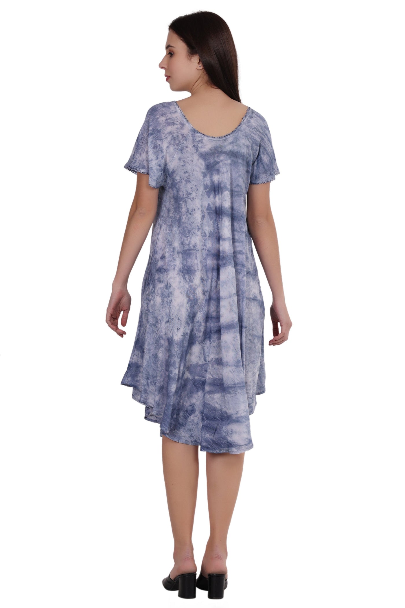 Cap Sleeve Tie Dye Dress 482165-SLVD