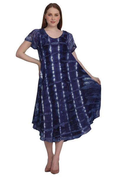 Cap Sleeve Tie Dye Dress 522185-SLV