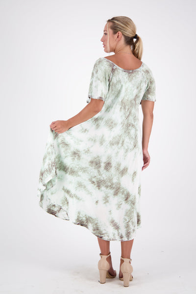Cap Sleeve Tie Dye House Dress 522146SLV