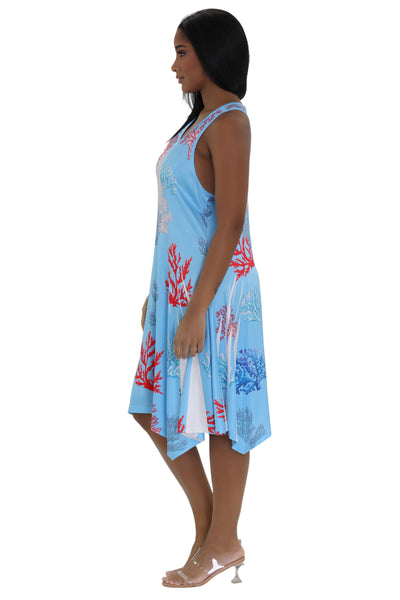 Coral Reef Print Beach Dress 21234