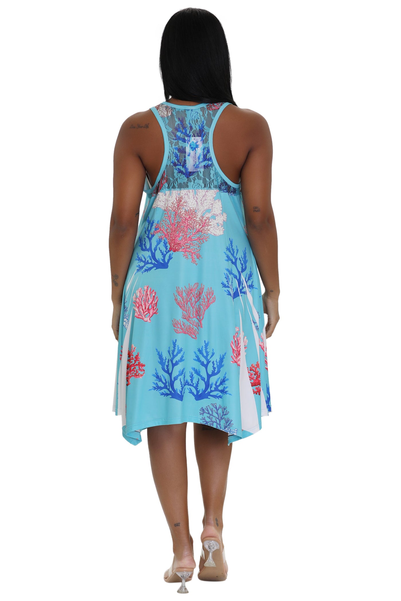 Coral Reef Print Beach Dress 21234