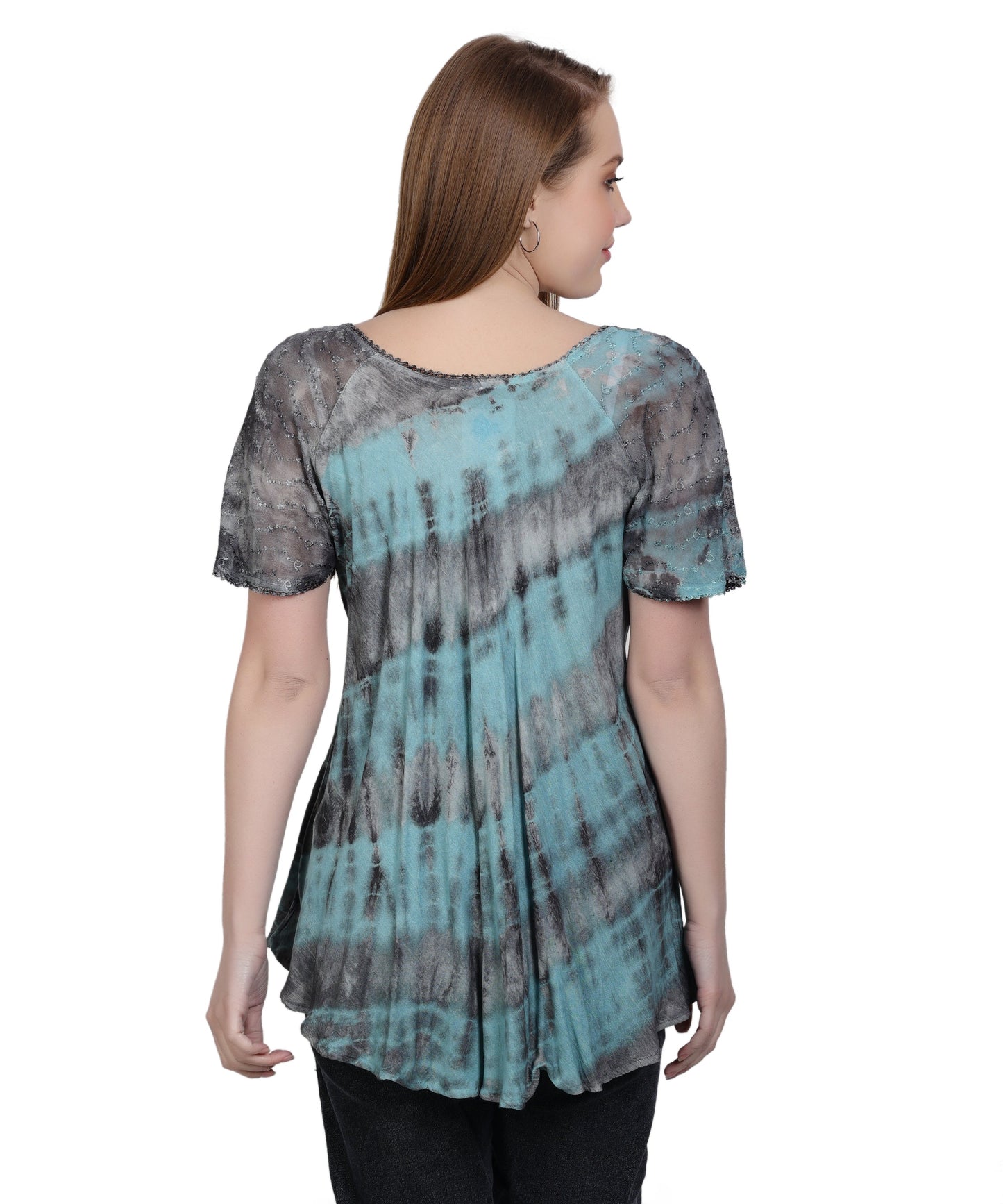Double Washed Tie Dye Blouse 302136