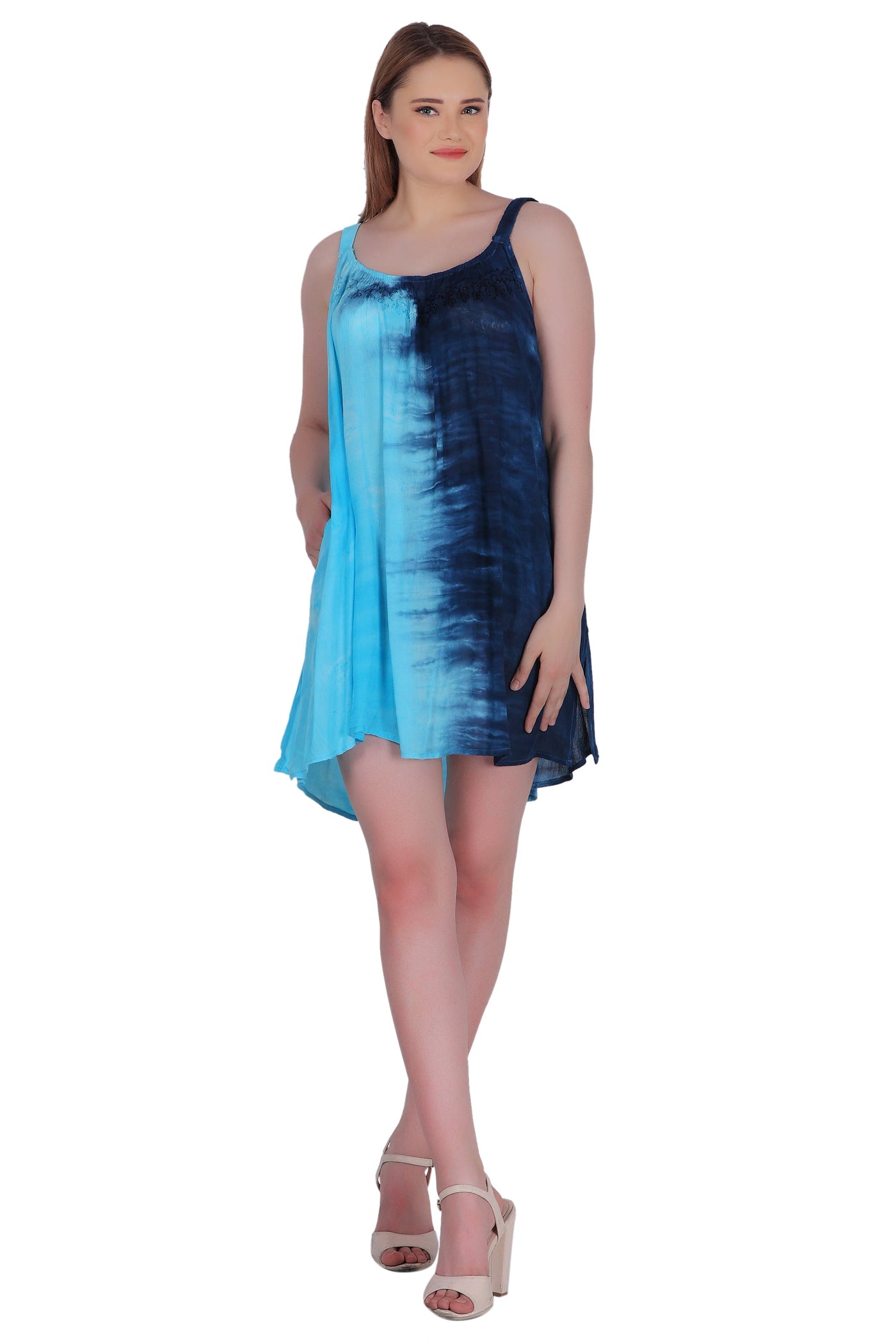 Elastic Strap Tie Dye Dress 362215EN