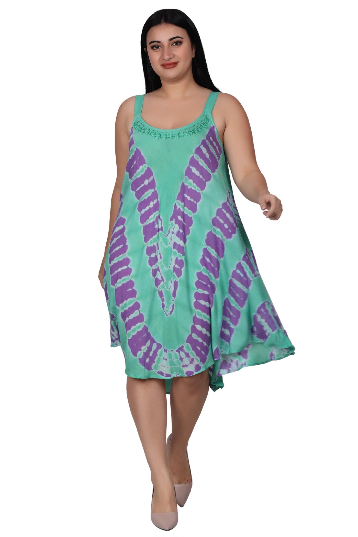 Embroidered Tie Dye Dress 362200STP