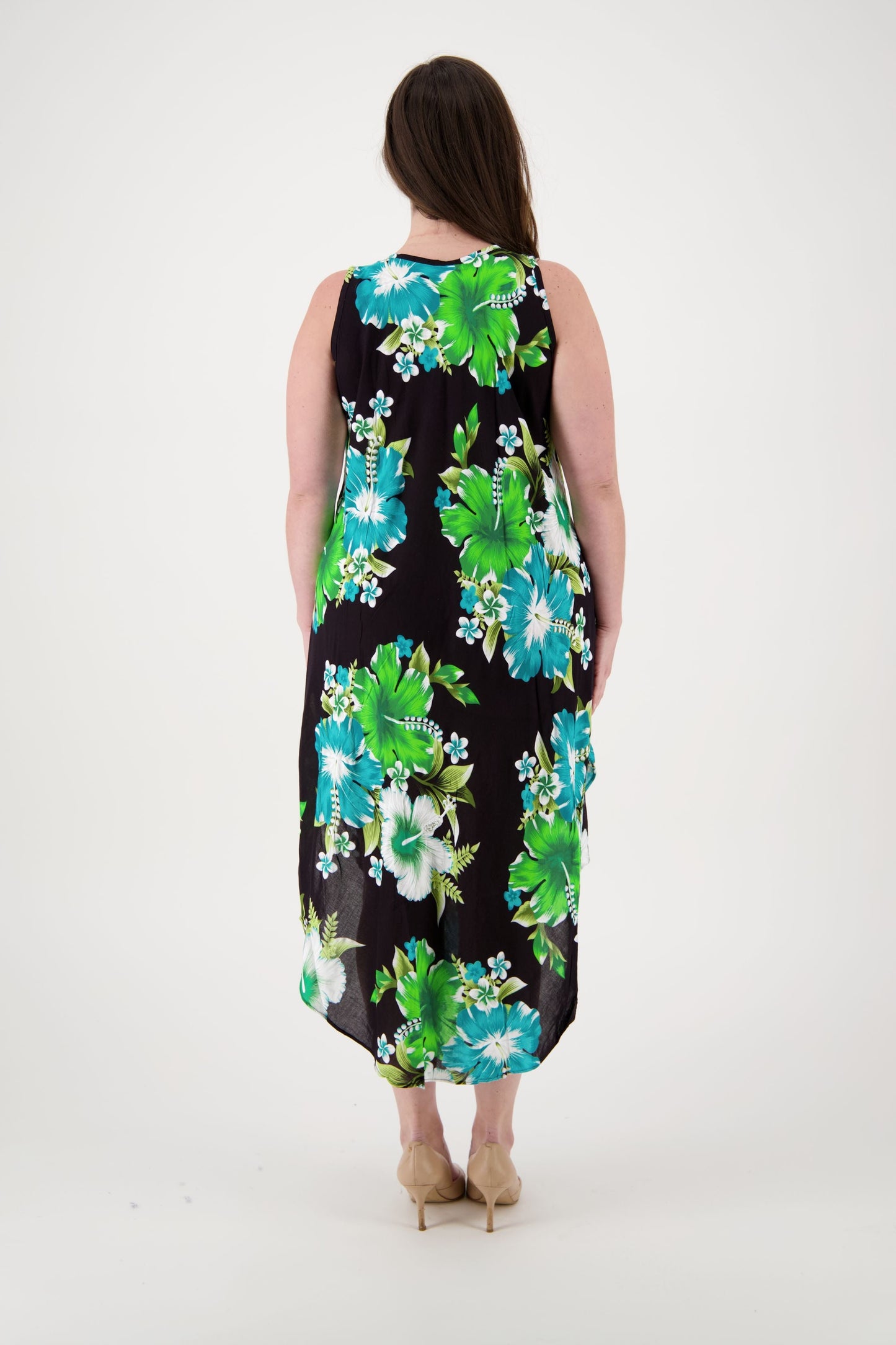 Floral Print Beach Dress One Size Fits Most TH-2501