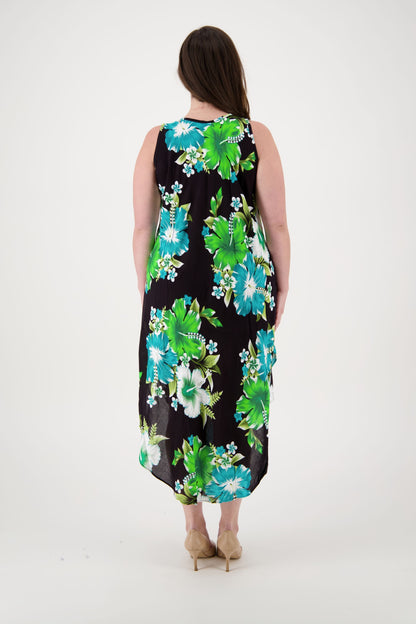 Floral Print Beach Dress One Size Fits Most TH-2501