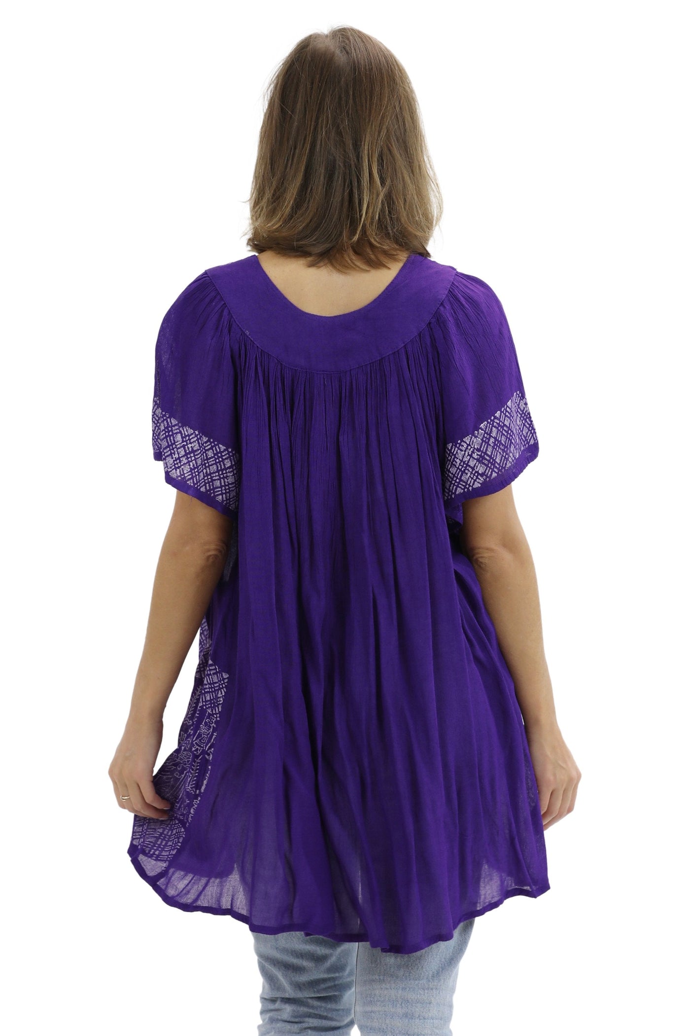 Geometric Border Print Blouse 94