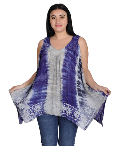 Handkerchief Bottom Tie Dye Tank 17793