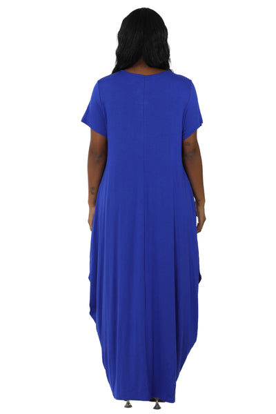 Long "Faith" Knitted Short Sleeve Dress 6666