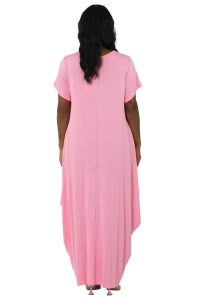 Long "Faith" Knitted Short Sleeve Dress 6666