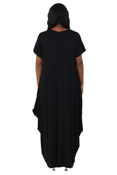 Long "Faith" Knitted Short Sleeve Dress 6666