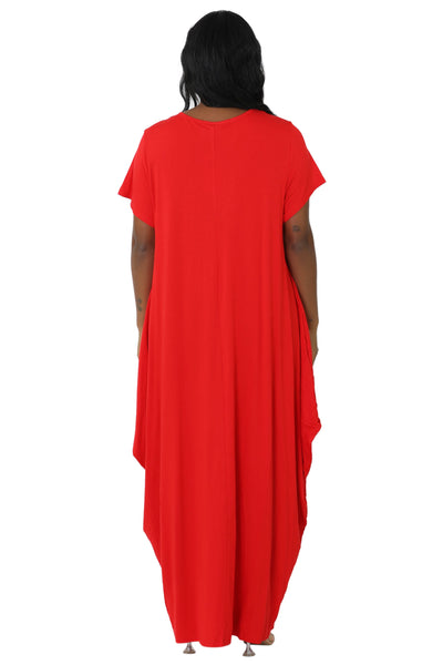 Long "Faith" Knitted Short Sleeve Dress 6666