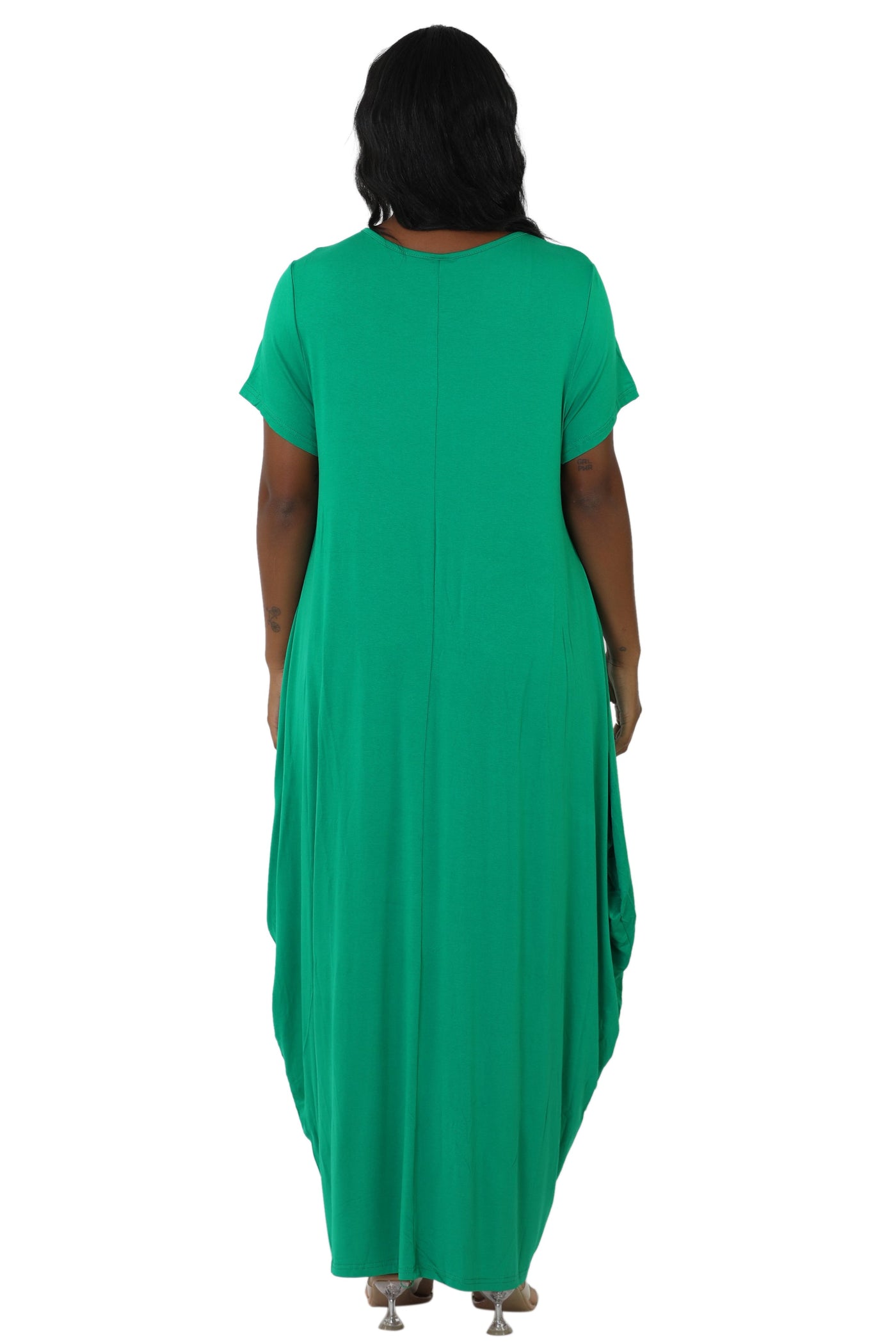 Long "Faith" Knitted Short Sleeve Dress 6666