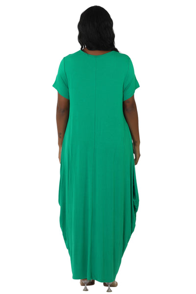 Long "Faith" Knitted Short Sleeve Dress 6666