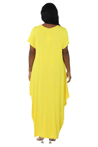 Long "Faith" Knitted Short Sleeve Dress 6666