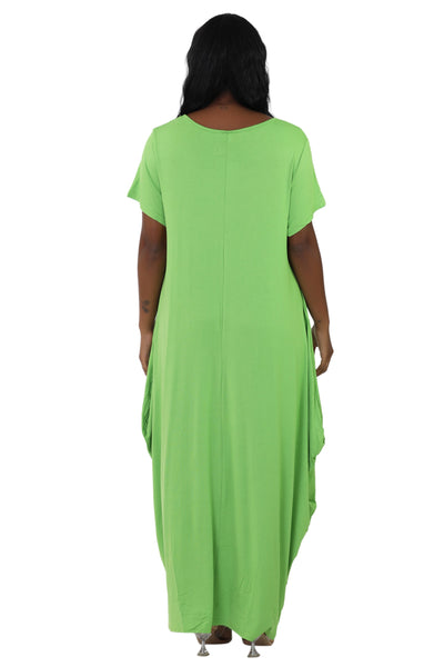 Long "Faith" Knitted Short Sleeve Dress 6666