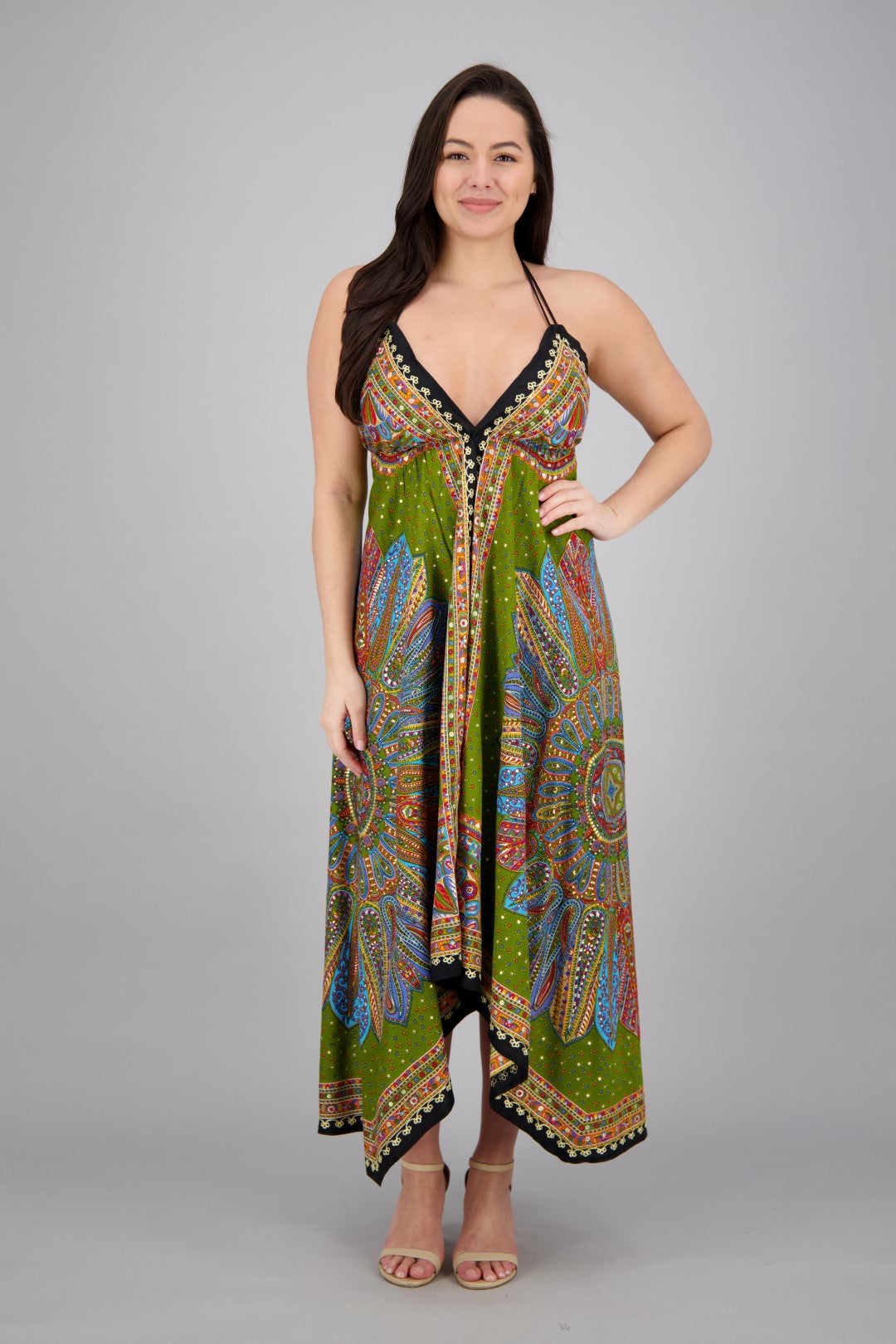 batik halter dress Aroha Halter Dress Crackle Batik Silk