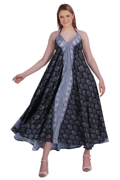 Long Silk Halter Top Dress AB23007