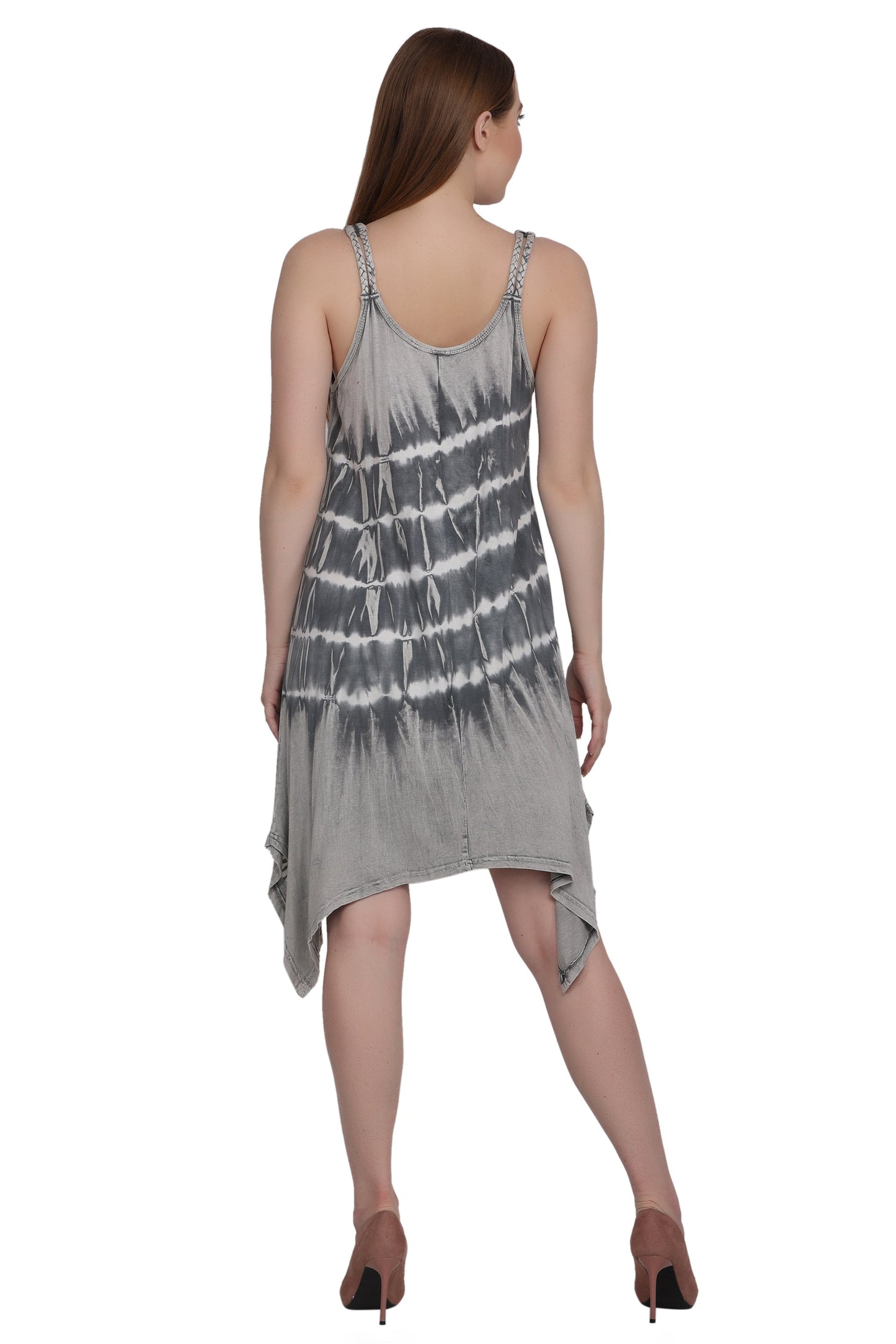 Mid Length Tie Dye Spaghetti Strap Dress SPD75