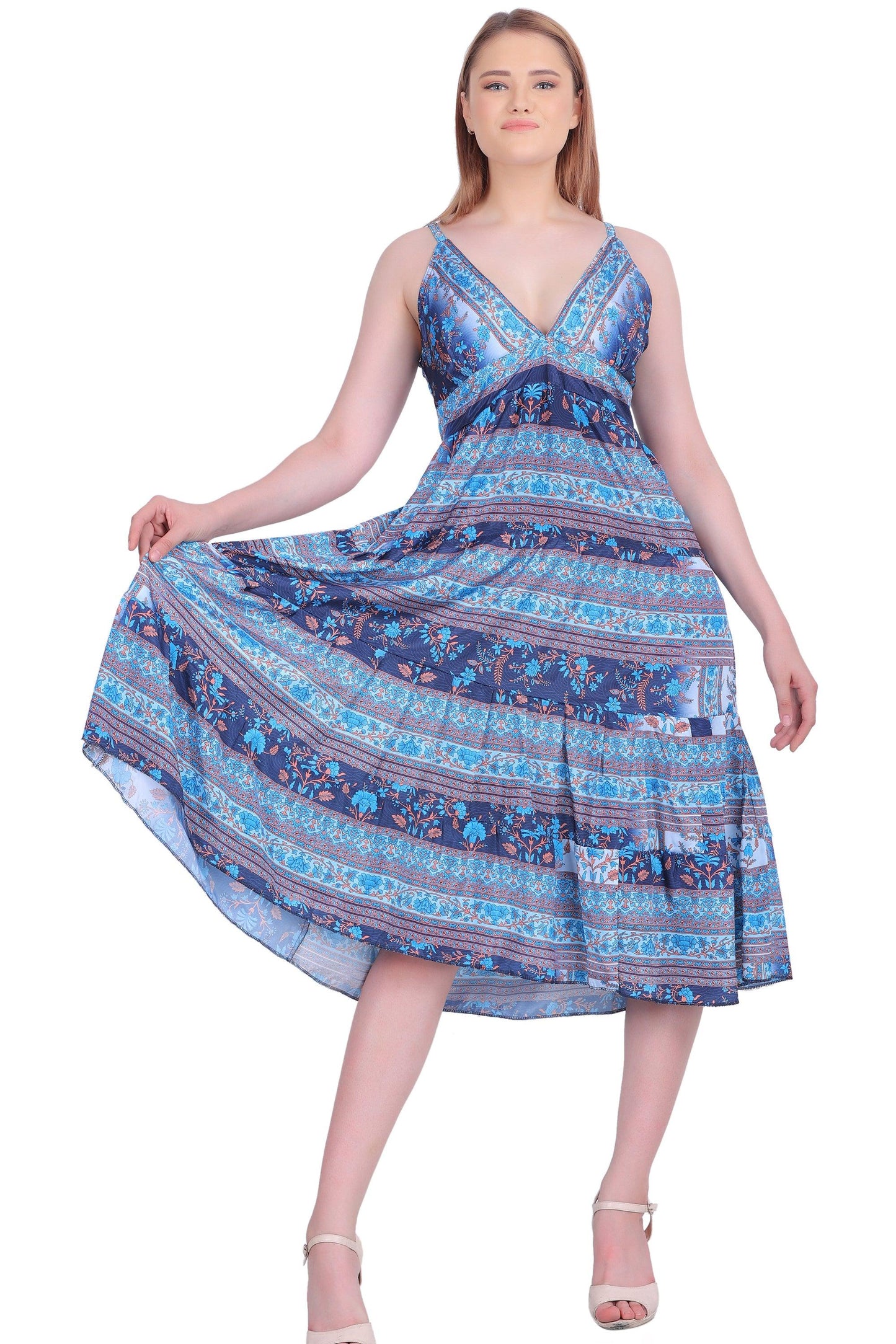 Open Back Silk Dress AB-27009