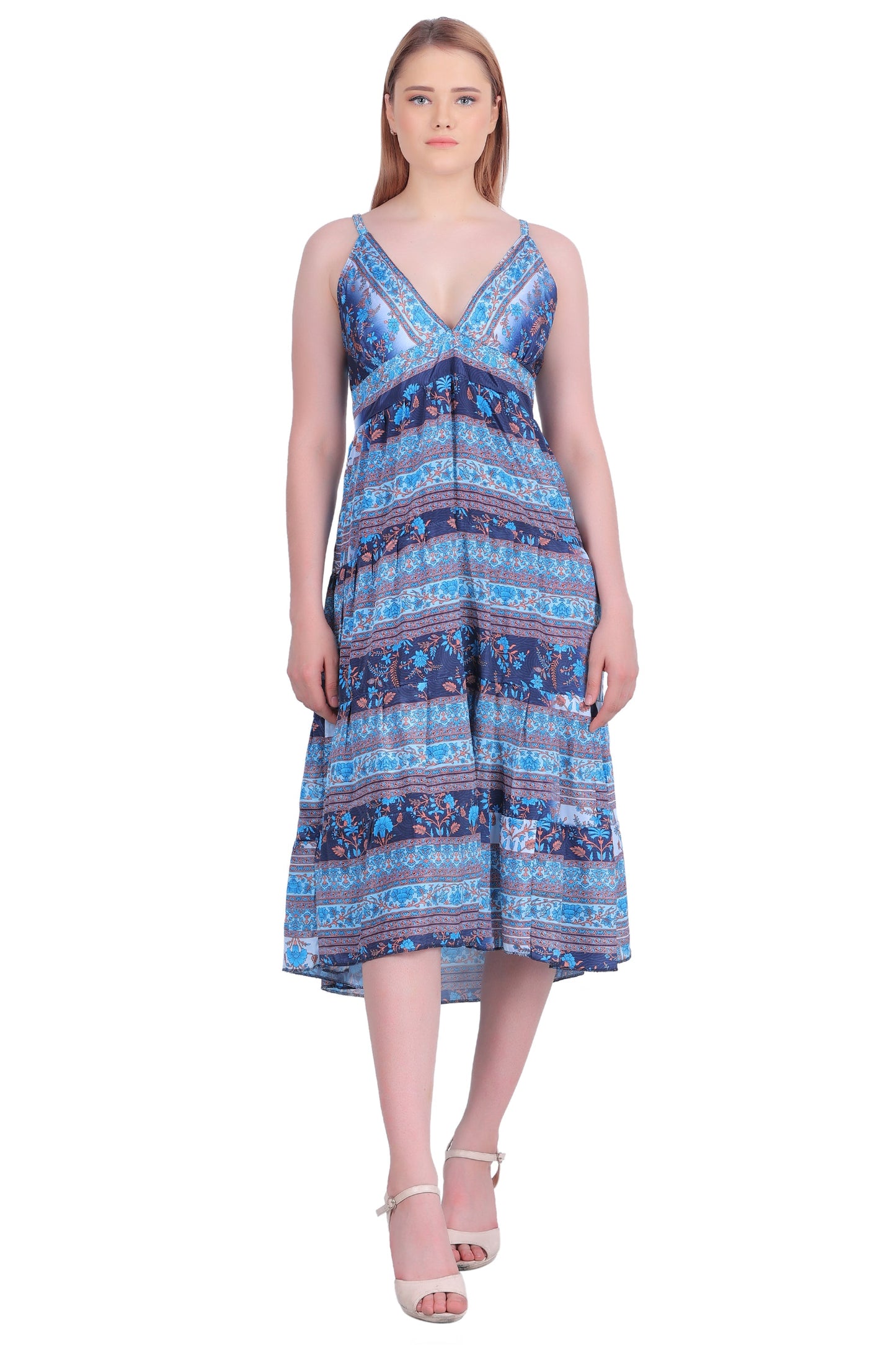 Open Back Silk Dress AB-27009